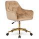 Кресло офисное поворотное бархатный MEBEL ELITE MILAN Velvet Бежевый / Золотой