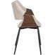 Стул бархатный MEBEL ELITE DAKOTA Velvet бежевый / ореховый