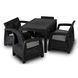 Комплект садових меблів MEBEL ELITE OKLAND Чорний