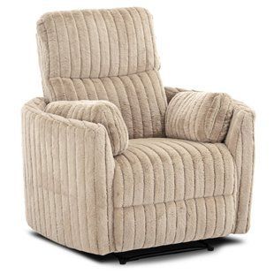 Крісло м'яке розкладне з реклайнером MEBEL ELITE RAUL Velvet Бежевий