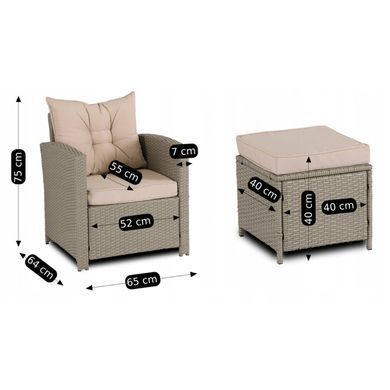 Комплект садових меблів MEBEL ELITE COLORADO Бежевий