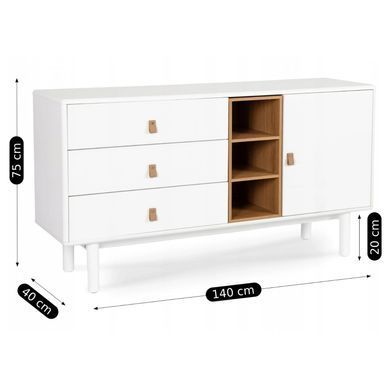 Комод MEBEL ELITE CASTILLO Білий