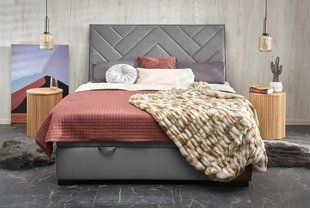 Кровать CONTINENTAL-1 Серый 160x200 см HALMAR