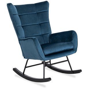 Крісло-гойдалка оксамитове MEBEL ELITE JACKSON Velvet Синій