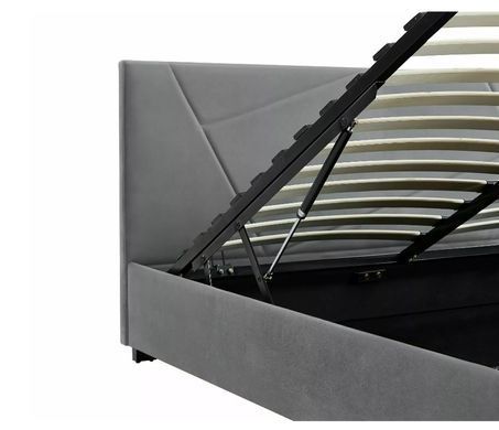 Кровать COLUMBIA велюр 160x200 см Серый SIGNAL