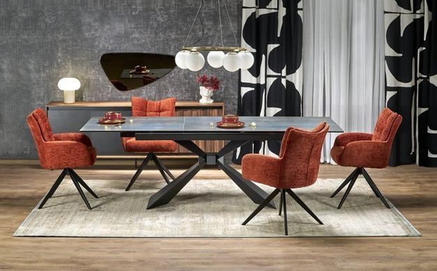 Стіл LUCIANO 180(230)x90 см Кераміка Блакитний Мармур HALMAR