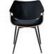 Стул бархатный MEBEL ELITE DAKOTA Velvet черный / ореховый