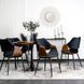 Стул бархатный MEBEL ELITE DAKOTA Velvet черный / ореховый