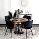 Стул бархатный MEBEL ELITE DAKOTA Velvet черный / ореховый