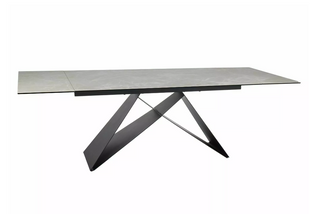 Стол Westin Ceramic DIAMOND CREAM 160(240)X90 см Крем Мат / Черный SIGNAL
