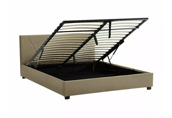 Кровать COLUMBIA Velvet 140x200 см Беж SIGNAL