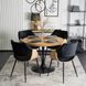 Стул бархатный MEBEL ELITE DAKOTA Velvet Черный / Золотой дуб