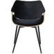 Стул бархатный MEBEL ELITE DAKOTA Velvet Черный / Золотой дуб