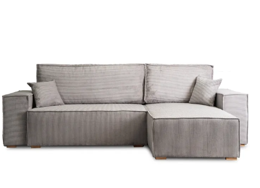 Кутовий диван універсальний MEBEL ELITE ALEX 262 см тканина: сірий
