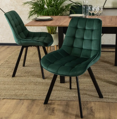 Стул бархатный MEBEL ELITE RICK Velvet Зеленый