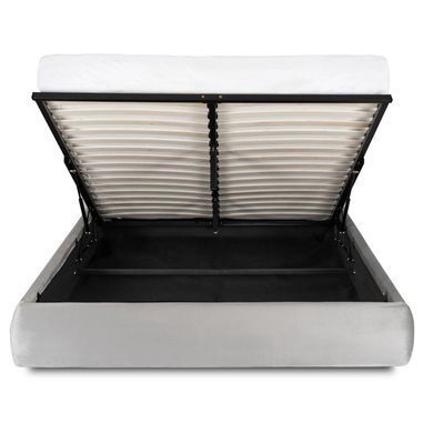 Кровать MEBEL ELITE BRISTOL Welur 140x200 см Серый