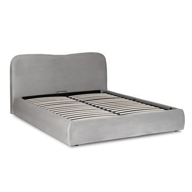 Кровать MEBEL ELITE BRISTOL Welur 140x200 см Серый