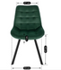 Стул бархатный MEBEL ELITE RICK Velvet Зеленый