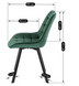 Стул бархатный MEBEL ELITE RICK Velvet Зеленый