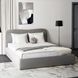 Кровать MEBEL ELITE BRISTOL Welur 140x200 см Серый
