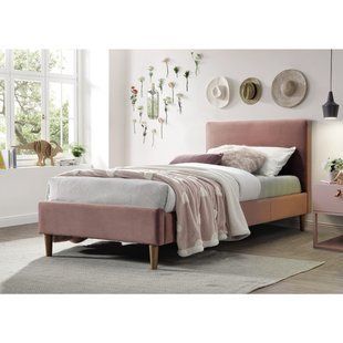 Ліжко Acoma Velvet Рожевий 90х200 см SIGNAL