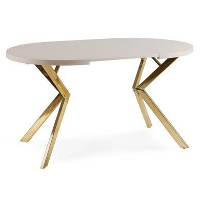 Розкладний обідній стіл MEBEL ELITE LUGO 90(190)* 76 см Кашемір/Золото