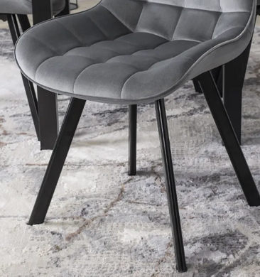 Стілець оксамитовий MEBEL ELITE RICK Velvet Сірий