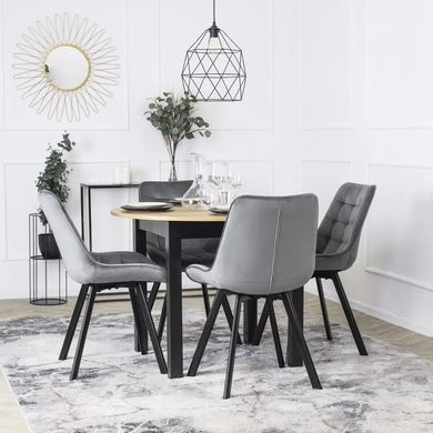 Стілець оксамитовий MEBEL ELITE RICK Velvet Сірий