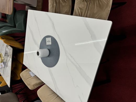 Стол John 150(210)x90 см Белый Мрамор / Черный Мат SIGNAL