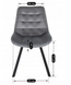Стілець оксамитовий MEBEL ELITE RICK Velvet Сірий