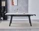 Стіл INTARSIO OSLO CERAMIC 120(180)*80 білий глянець/чорний каркас
