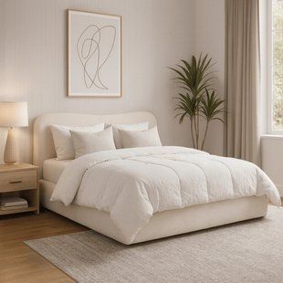 Кровать MEBEL ELITE BRISTOL Boucle 160x200 см Кремовая