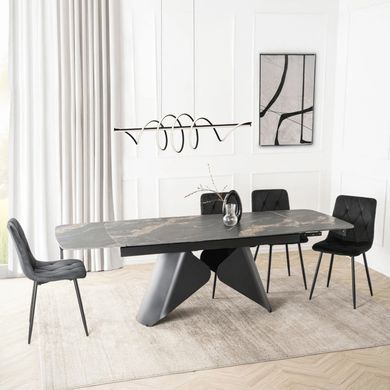 Розкладний обідній стіл MEBEL ELITE VERONA 160(240)*90 см Чорний