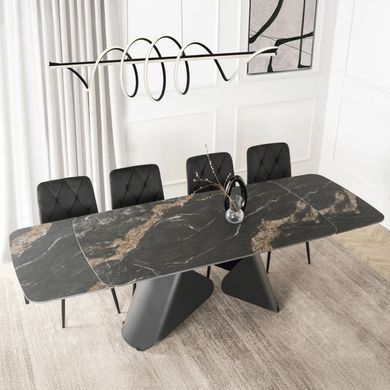 Розкладний обідній стіл MEBEL ELITE VERONA 160(240)*90 см Чорний