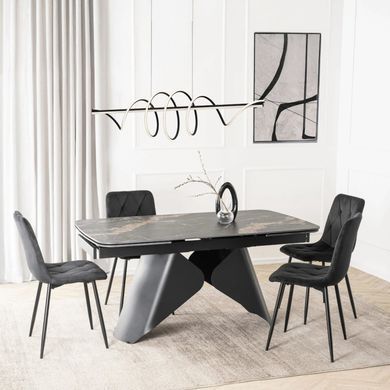 Розкладний обідній стіл MEBEL ELITE VERONA 160(240)*90 см Чорний