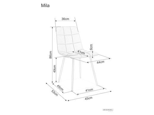 Стілець Mila D Velvet Cірий SIGNAL