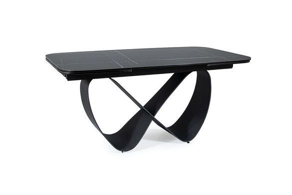 Стіл Infinity Ceramic AZARIO BLACK 160(240)X95 см Чорний Мармур / Чорний мат SIGNAL