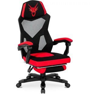 Крісло офісне обертове MEBEL ELITE BING чорний / червоний