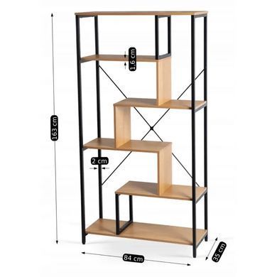 Стелаж MEBEL ELITE AKRIS дуб / чорний