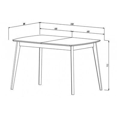 Стіл EXEN ІІ стіл 120(160)*80 дерево/кремовий