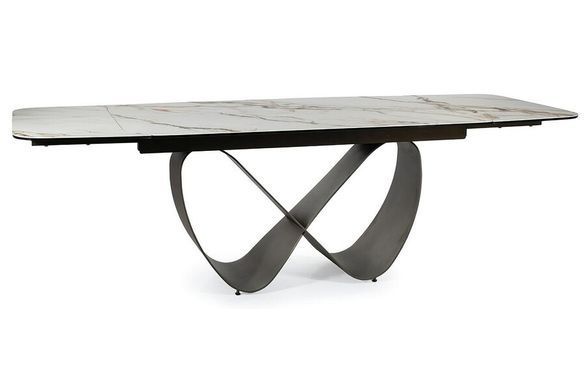Стіл Infinity Ceramic Amber Bianco 160(240)X95 см Білий Мармур / Коричневий мат SIGNAL