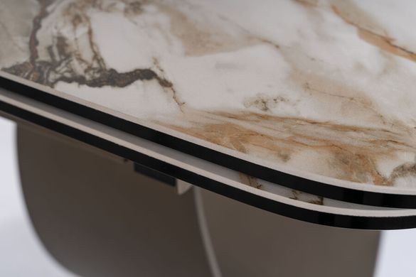 Стіл Infinity Ceramic Amber Bianco 160(240)X95 см Білий Мармур / Коричневий мат SIGNAL