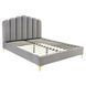 Кровать MEBEL ELITE GEMINI Welur 160x200 см Серый