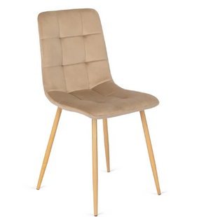 Стул бархатный MEBEL ELITE FREDY Velvet Бежевый