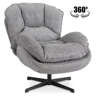 Кресло мягкое поворотное MEBEL ELITE ROSA Серый