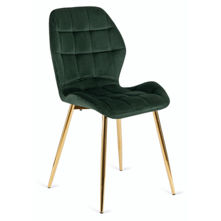 Стул бархатный MEBEL ELITE LUCKY Velvet Зеленый/Золотой