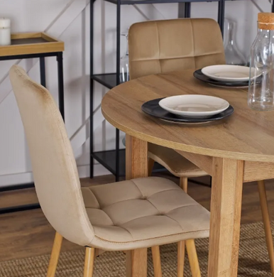Стілець оксамитовий MEBEL ELITE FREDY Velvet Бежевий