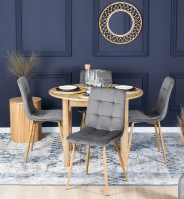 Стілець оксамитовий MEBEL ELITE FREDY Velvet Сірий