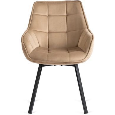 Стул поворотный бархатный MEBEL ELITE LUNA Velvet Бежевый