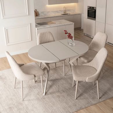 Раскладной обеденный стол MEBEL ELITE DORIAN 80(160)*80 Кашемир/Кашемир